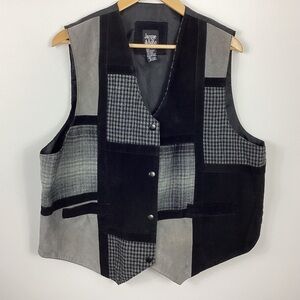 Jacque & KoKo Vintage Leather Patchwork Vest Size 18/20
